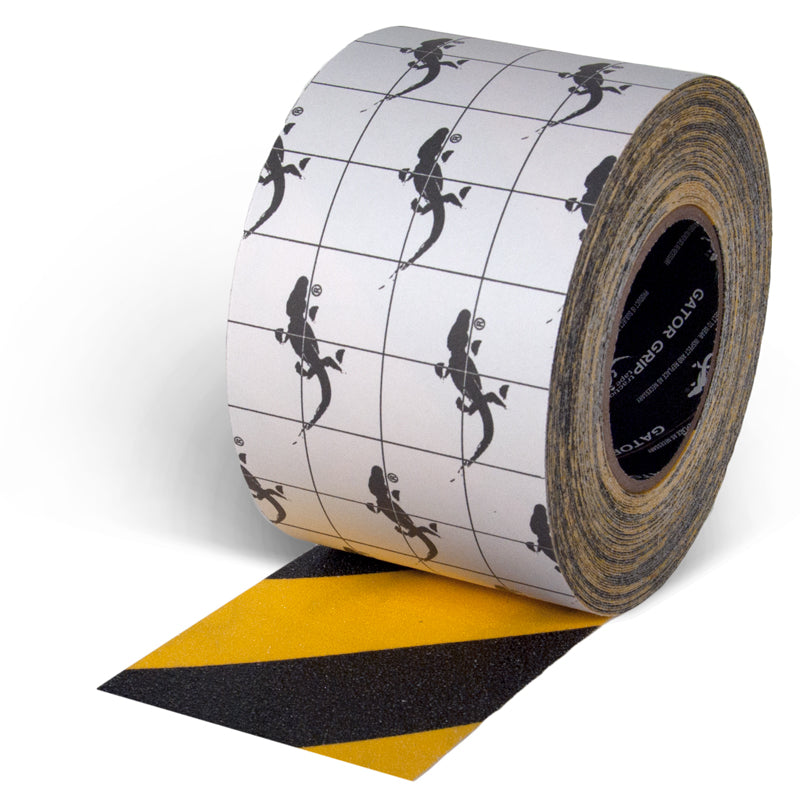 SG3904YB Gator Grip® Yellow/Black Stripe Anti-Slip Grip Roll 60-grit Traction Tape (4 in x 60 ft)
