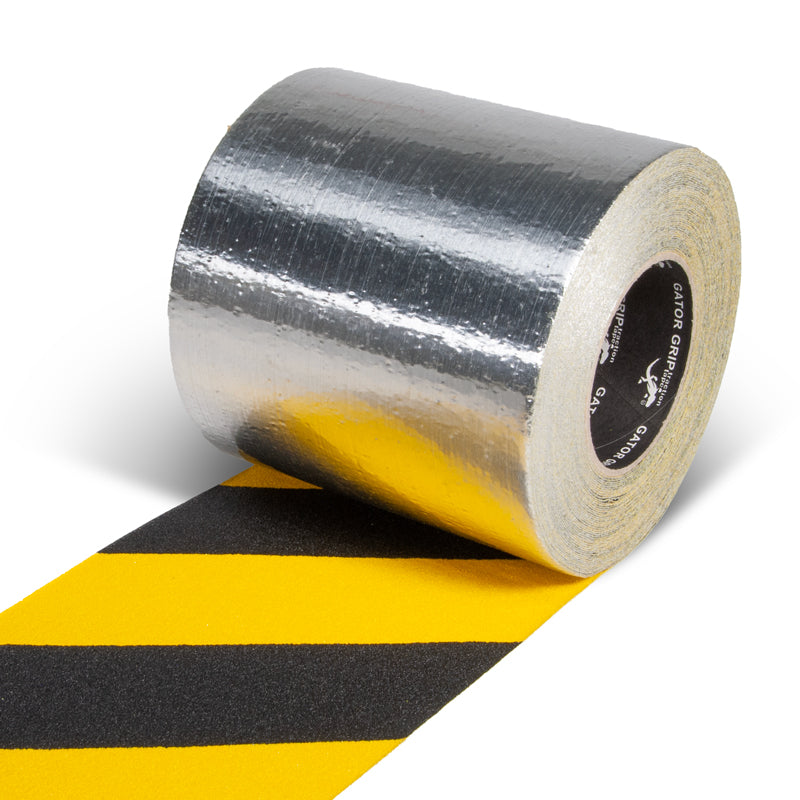 SG3906ALS Gator Grip® Conformable Foil Backed Yellow/Black Anti-Slip Grip Roll 46-grit Traction Tape (6 in x 60 ft)