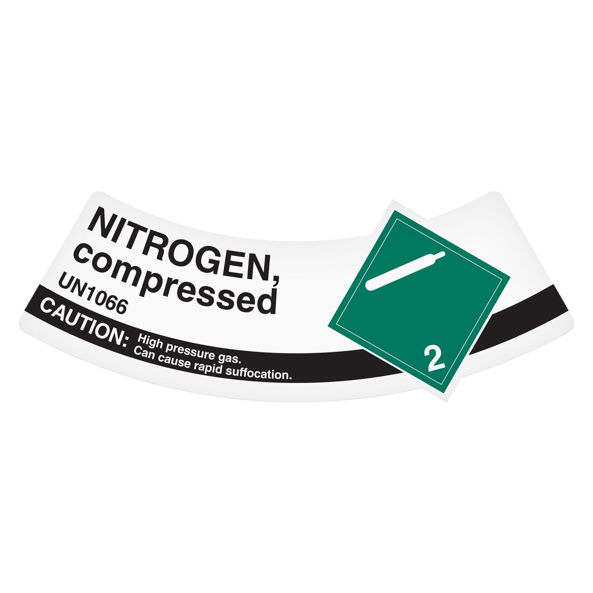 SHLT22UN1006 CLASS 2 UN1006 NON-FLAMMABLE AND NON-TOXIC GAS ARGON, COMPRESSED TDG Hazardous Material Canadian and International Gas Cylinder Shoulder Label (2" x 5.25") 500 /roll