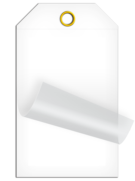 SLM104 White **Blank**  DuraPly™ Tag with DuraLAM™ Self-Laminating Flap (24/pkg)