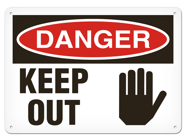 DANGER KEEP OUT PrimeGuard® Traditional OSHA Style Safety Sign 