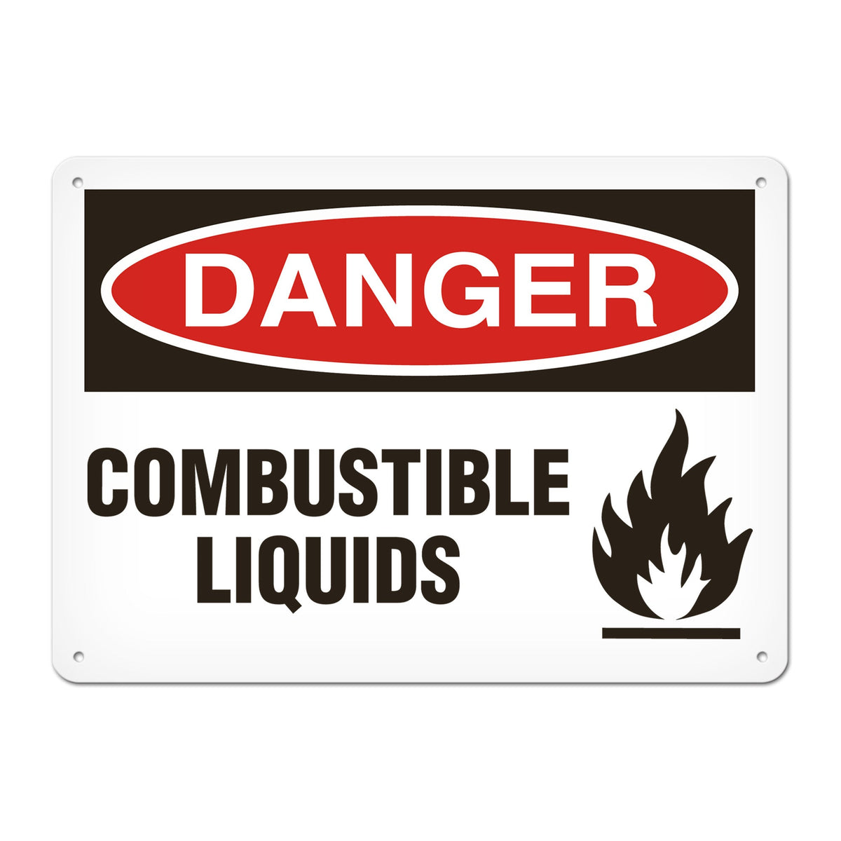 DANGER COMBUSTIBLE LIQUIDS PrimeGuard Traditional OSHA Style Safety Sign