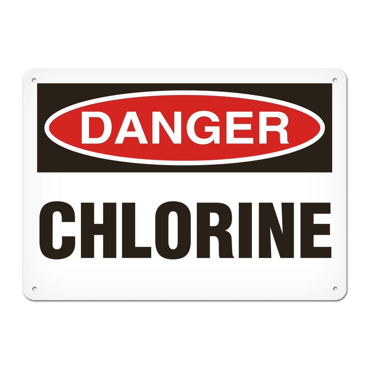 DANGER CHLORINE PrimeGuard Traditional OSHA Style Safety Sign