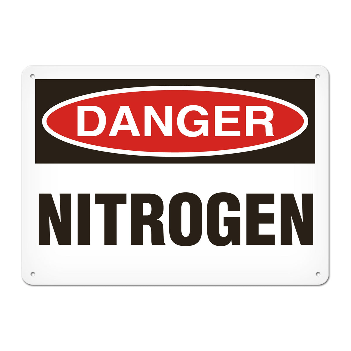 DANGER NITROGEN PrimeGuard Traditional OSHA Style Safety Sign