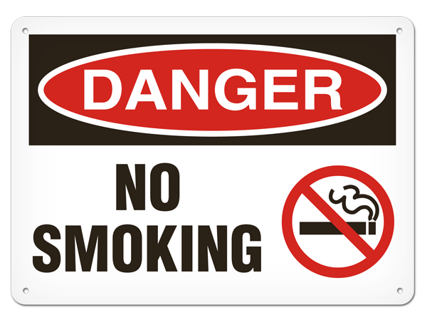 DANGER NO SMOKING PrimeGuard® Traditional OSHA Style Safety Sign 