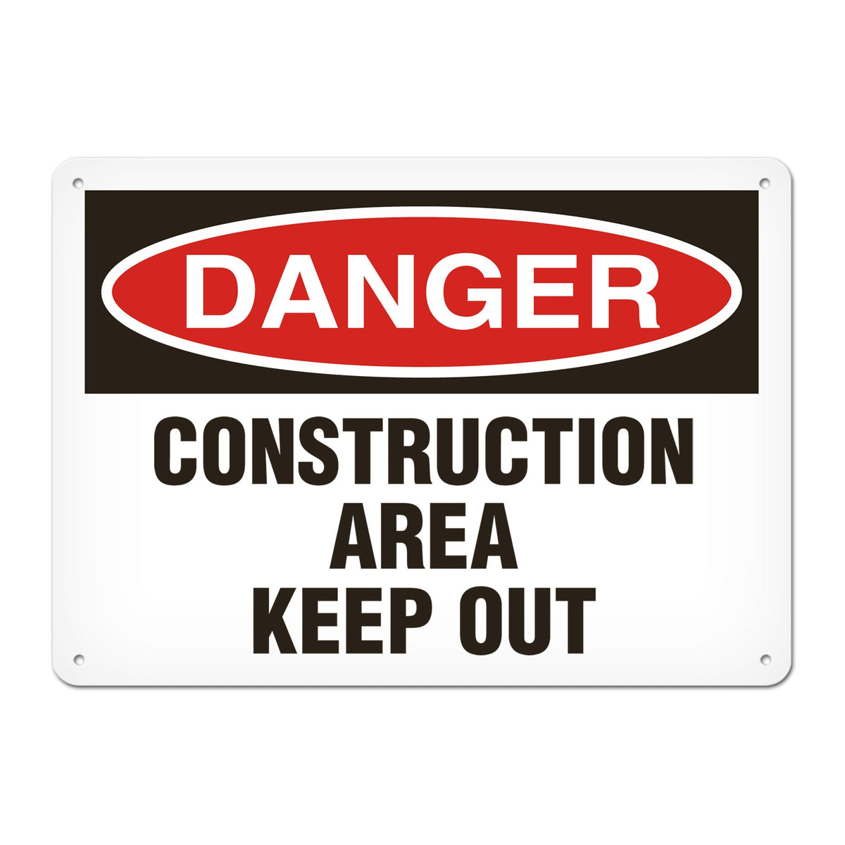 DANGER CONSTRUCTION AREA KEEP OUT PrimeGuard Traditional OSHA Style Safety Sign