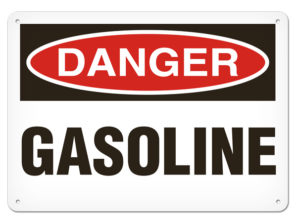 DANGER GASOLINE PrimeGuard® Traditional OSHA Style Safety Sign 