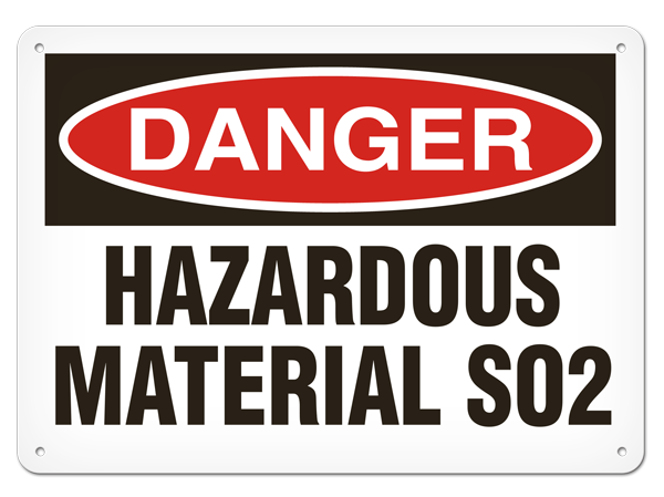 DANGER HAZARDOUS MATERIAL S02 PrimeGuard® Traditional OSHA Style Safety Sign 