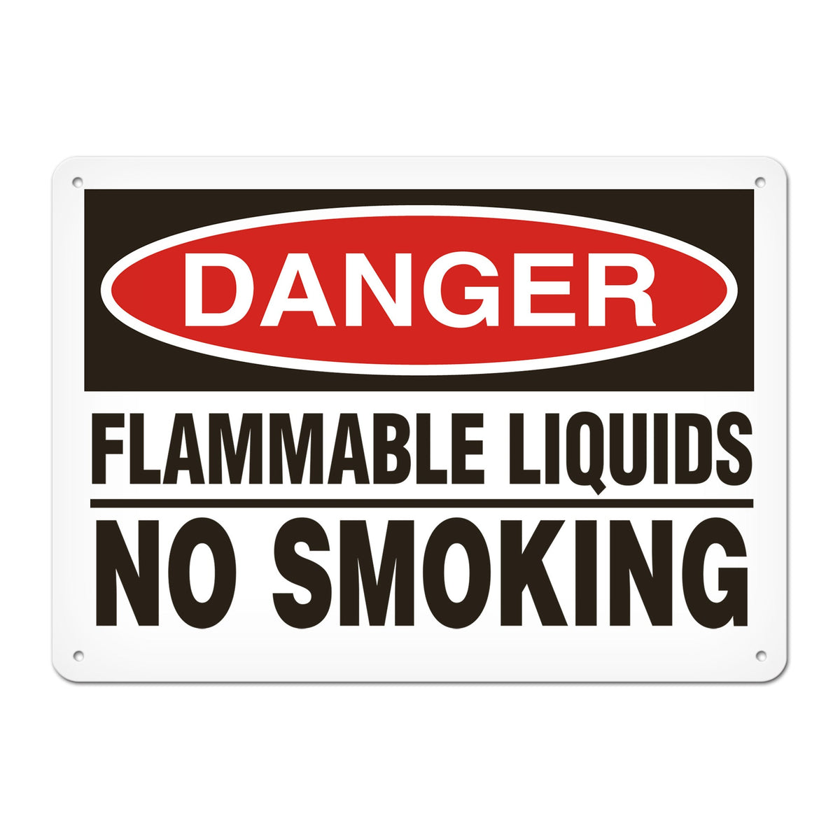 DANGER FLAMMABLE LIQUID NO SMOKING PrimeGuard Traditional OSHA Style Safety Sign