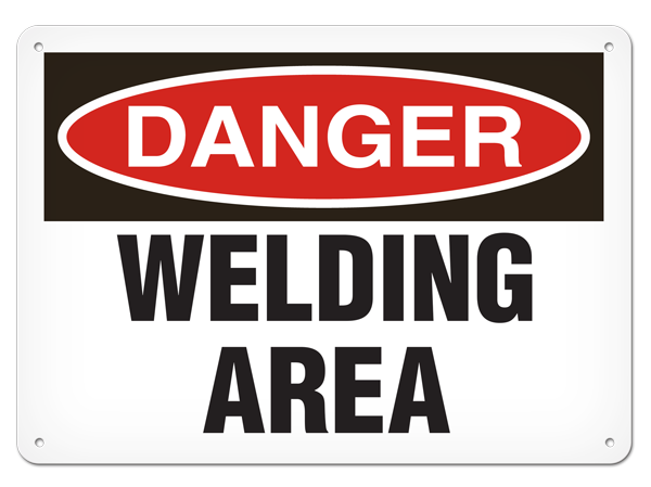 DANGER WELDING AREA PrimeGuard® Traditional OSHA Style Safety Sign 