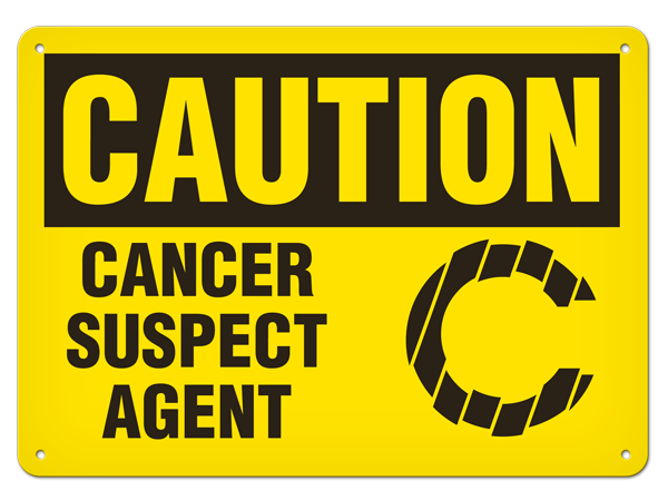 CAUTION CANCER SUSPECT AGENT PrimeGuard® Traditional OSHA Style Safety Sign 