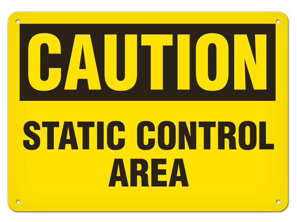 CAUTION STATIC CONTROL AREA PrimeGuard® Traditional OSHA Style Safety Sign 