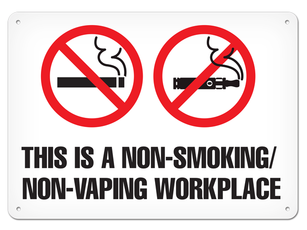 NON SMOKING / VAPING WORKPLACE PrimeGuard® Safety Sign