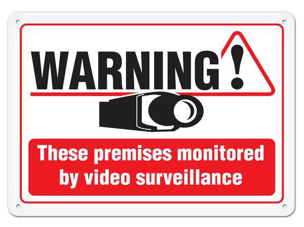 WARNING! MONITORED BY VIDEO PrimeGuard® Safety Sign