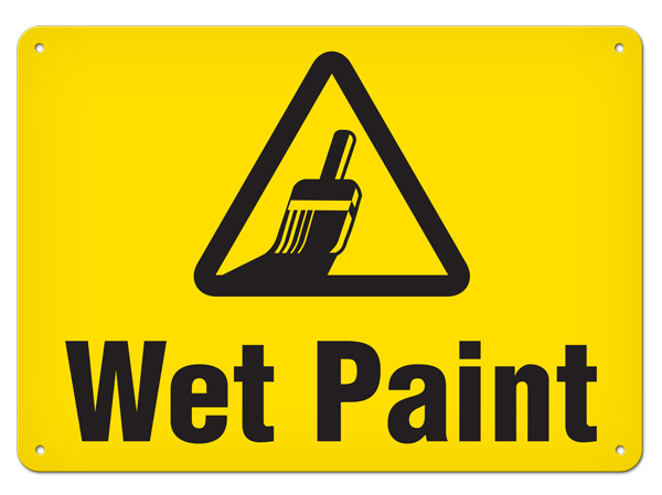 WET PAINT PrimeGuard® Safety Sign