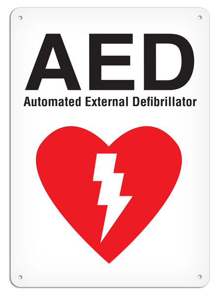 AED AUTOMATED EXTERNAL DEFIBRILLATOR PrimeGuard® Safety Sign