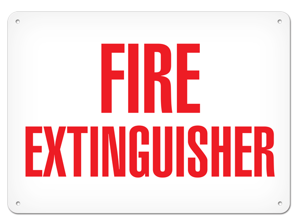 SS5145P FIRE EXTINGUISHER PrimeGuard® Fire Safety Equipment  Safety Sign (10 in X 14 in)