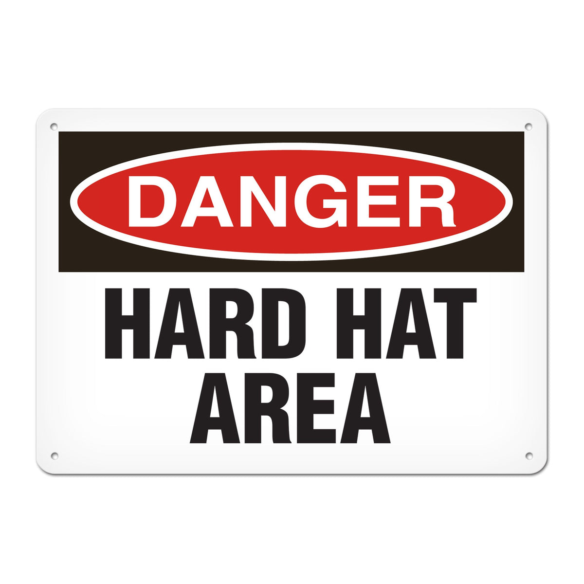 DANGER HARD HAT AREA PrimeGuard Safety Sign