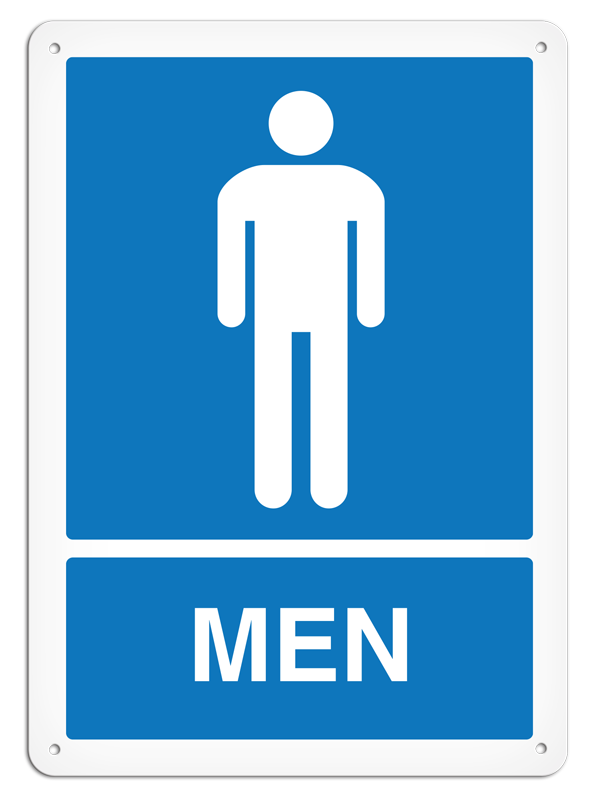 MEN with Male Pictogram Restroom PrimeGuard® Safety Sign