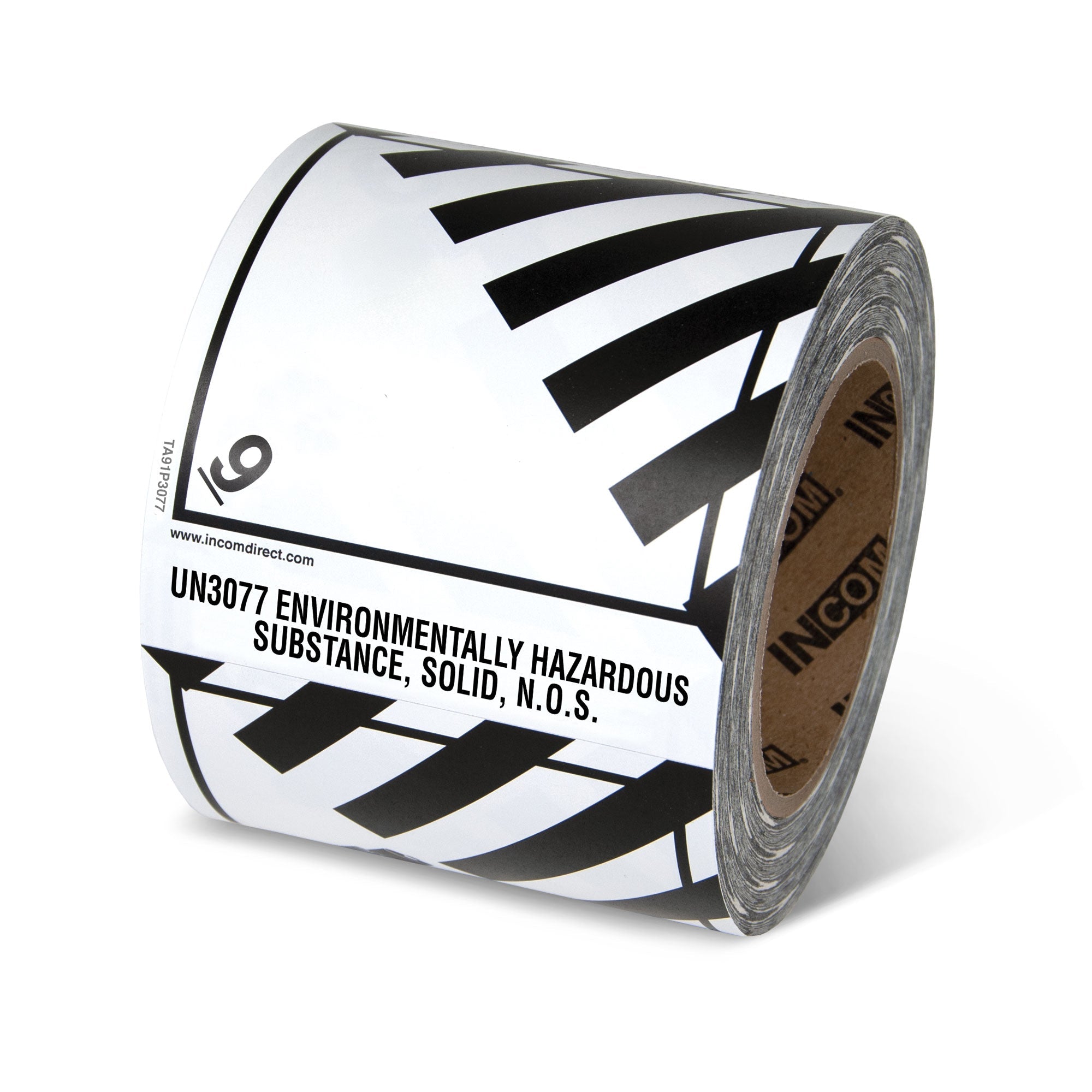 TA91P3077 Class 9 UN1760 MISCELLANEOUS PRODUCTS ENVIRONMENTALLY HAZARDOUS SUBSTANCES, SOLID, N.O.S. Hazmat Hazardous Material DOT Worded Preprinted Tabbed Shipping Labels (4 in x 4.75 in) 500 /roll