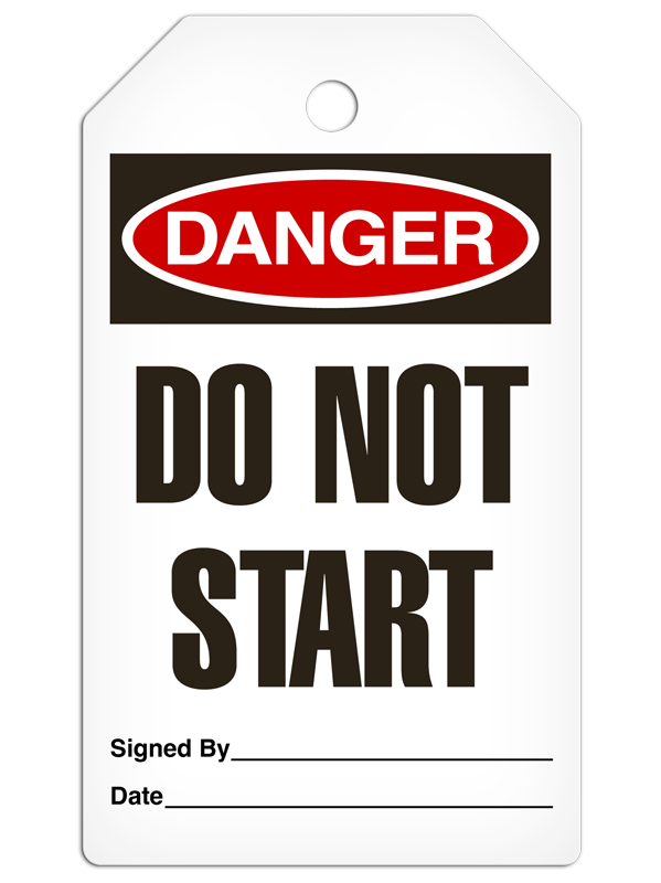 DANGER DO NOT TOUCH DuraPly™ Safety Tag (25/pkg) -FRONT