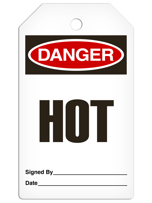 DANGER HOT DuraPly™ Safety Tag (25/pkg) -FRONT