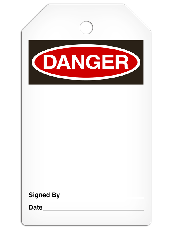 DANGER **Blank** DuraPly™ Safety Tag (25/pkg) -FRONT