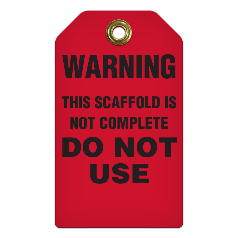 Heavy Duty SCAFFOLD WARNING DO NOT USE DuraPly™ HD Safety Tag (3.375 in x 5.75 in)
