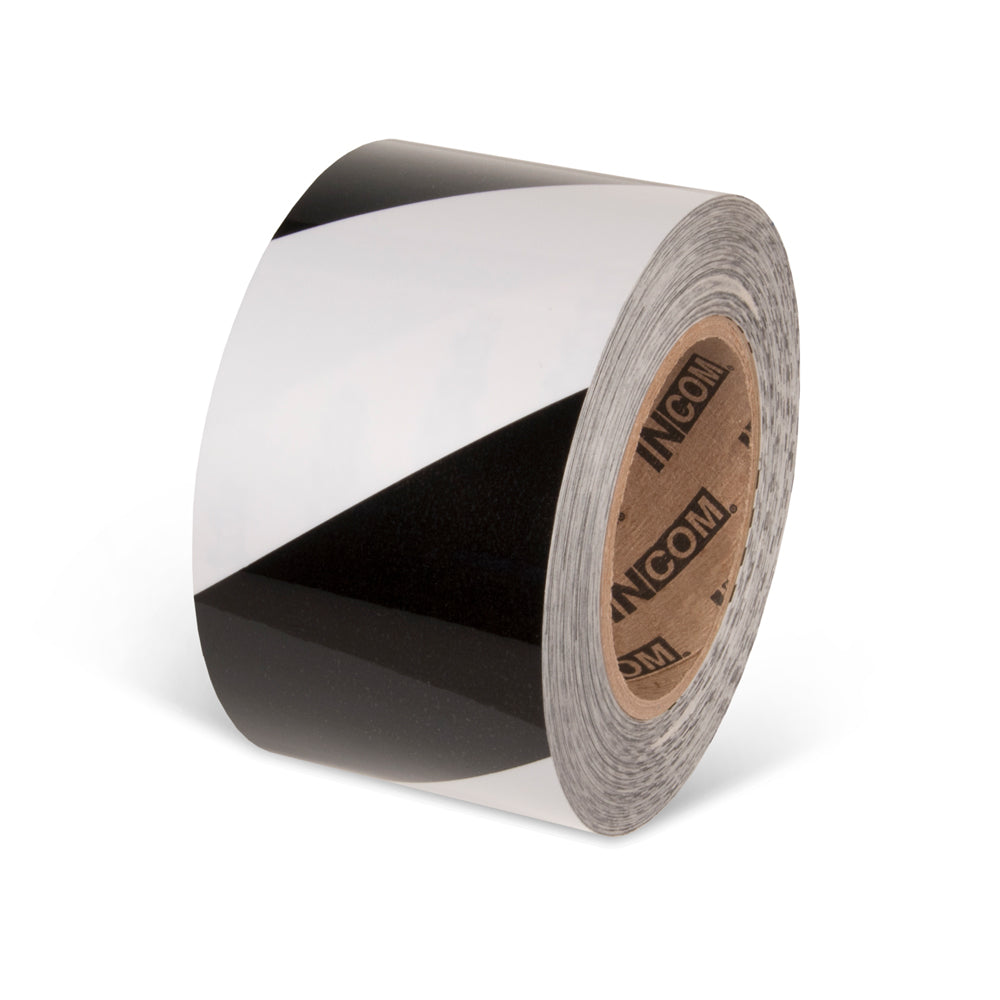 TM1203BW Black/White Tuffmark High Traffic Durable Warehouse Floor Marking Tape (3 in x 100 ft)