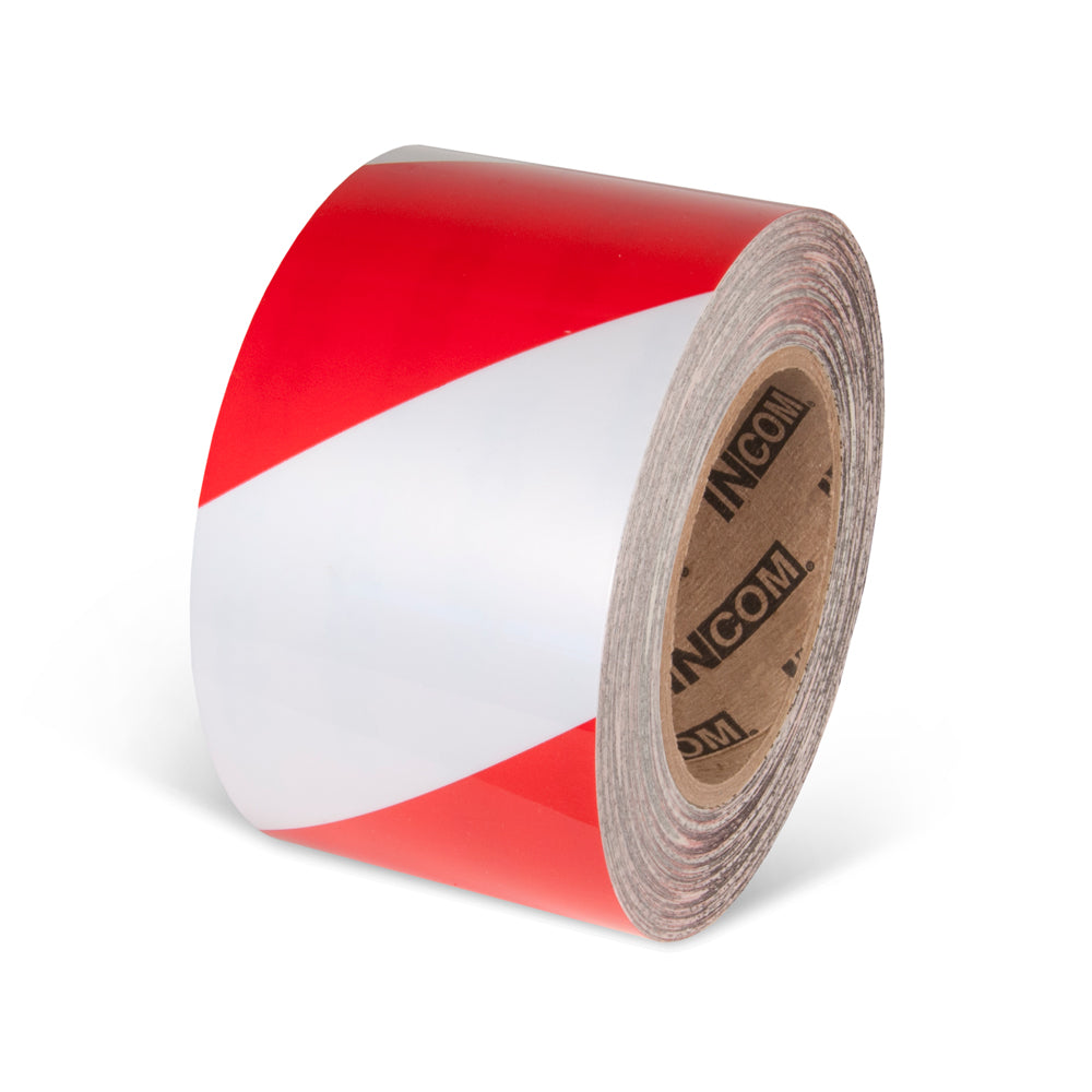 TM1203RW Red/White Tuffmark High Traffic Durable Warehouse Floor Marking Tape (3 in x 100 ft)