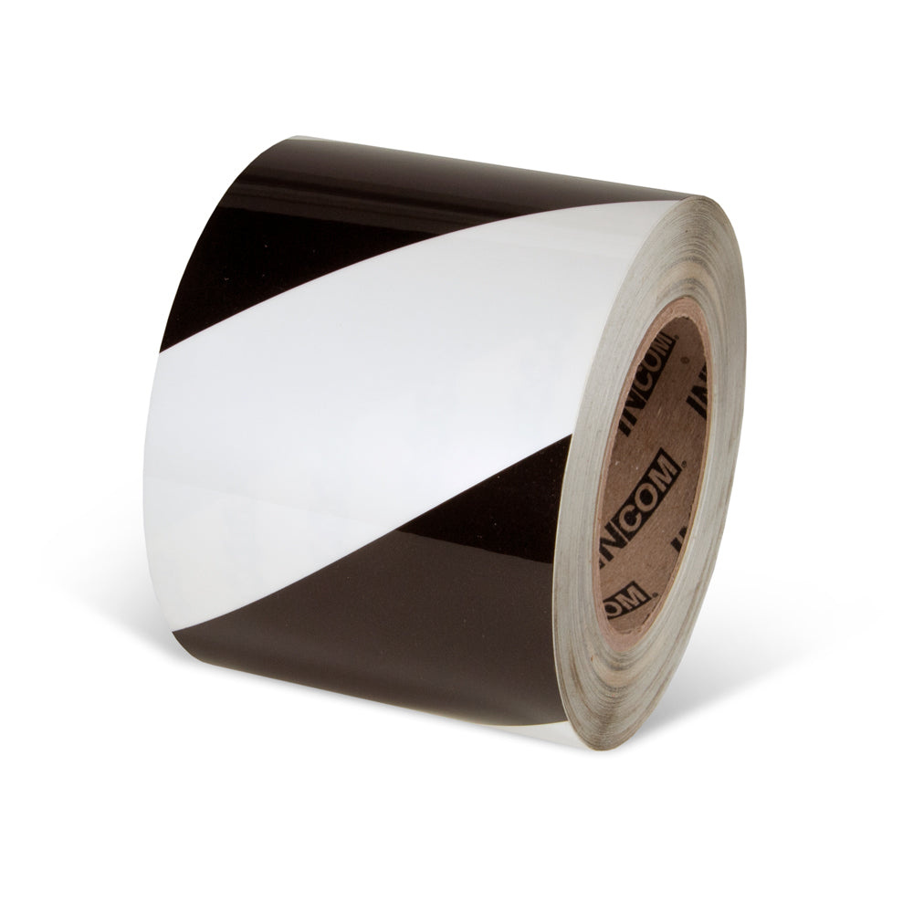 TM1204BW Black/White Tuffmark High Traffic Durable Warehouse Floor Marking Tape (4 in x 100 ft)