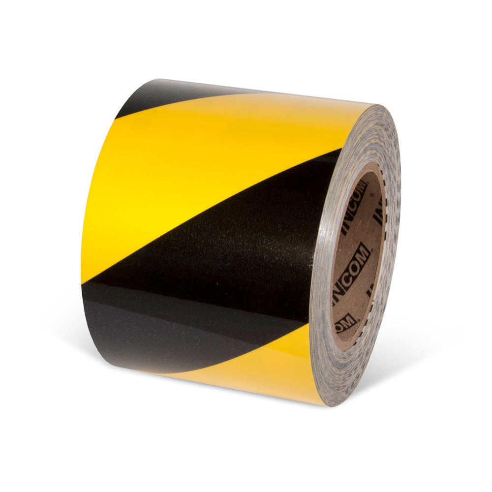 TM1204TB Yellow/Black Tuffmark High Traffic Durable Warehouse Floor Marking Tape (4 in x 100 ft)