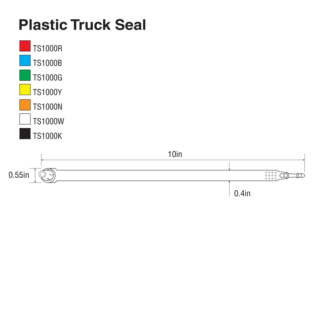 TS1000-series Tamper Evident Plastic Transport Trailer and Security Seals (1,000 /case)