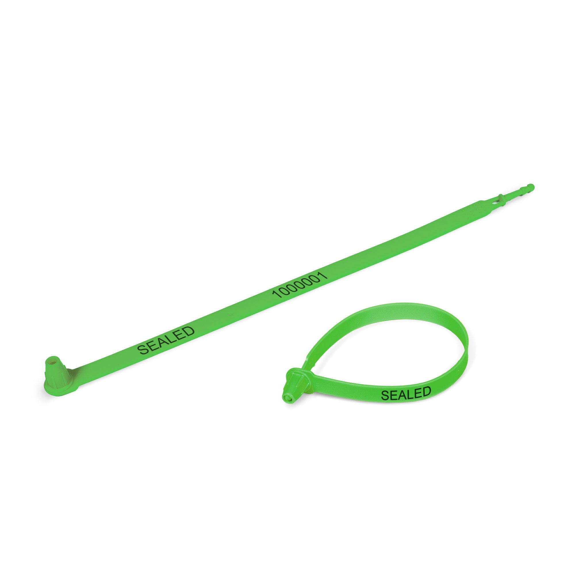 TS1000G Green Tamper Evident Plastic Transport Trailer and Security Seals (1,000 /case)
