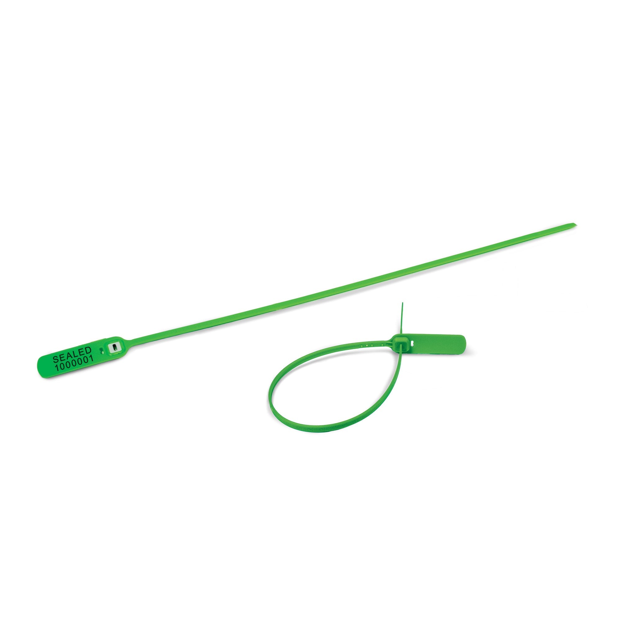 TS1500G Green Heavy Duty Plastic Tamper Evident Transport Trailer and Security Seals (1,000 /case)