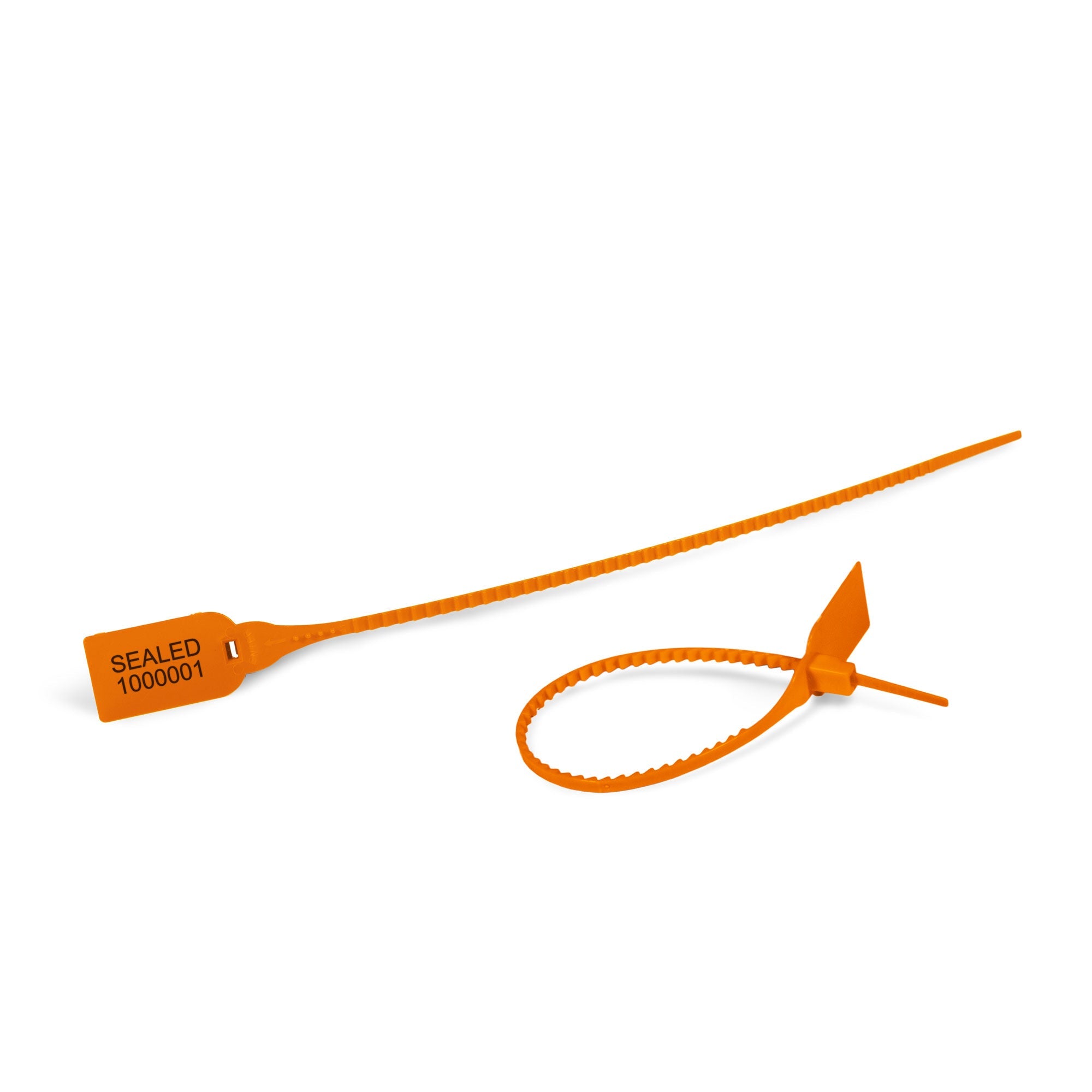 TS3500N Orange Tamper Evident Plastic Pull Tight Security Seals (1,000 /case)