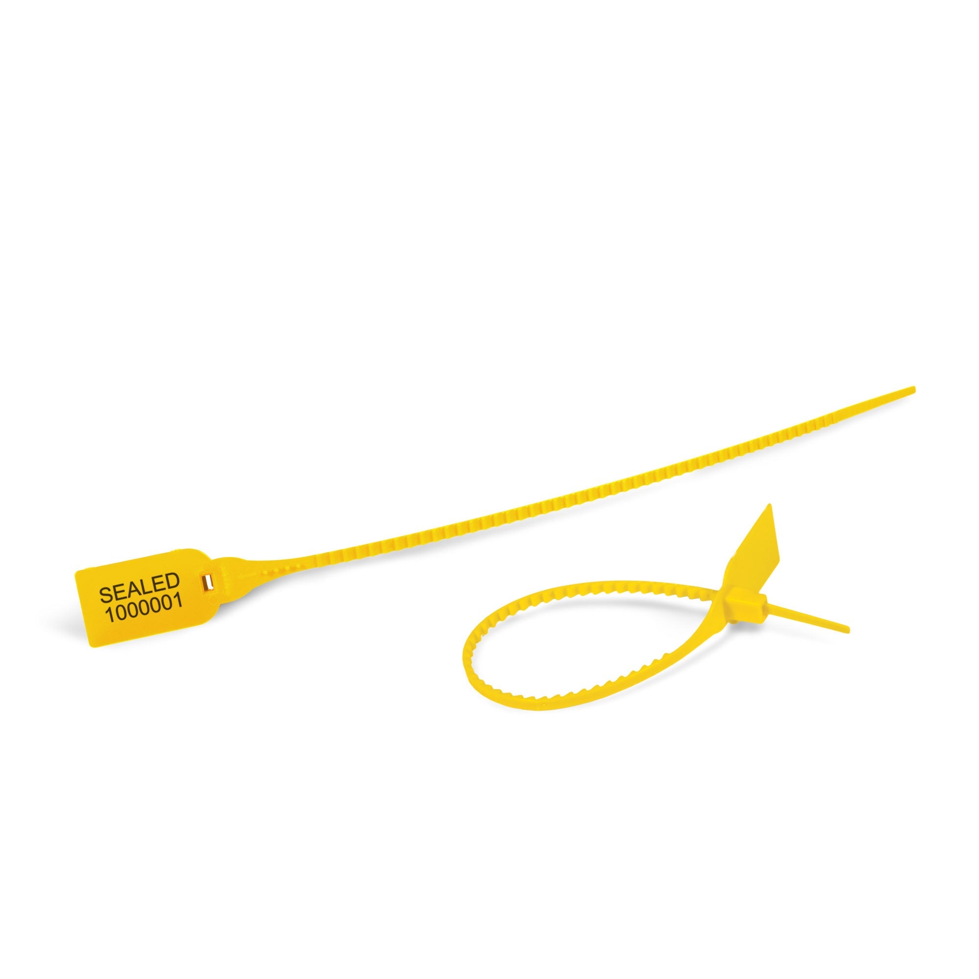 TS3500Y Yellow Tamper Evident Plastic Pull Tight Security Seals (1,000 /case)