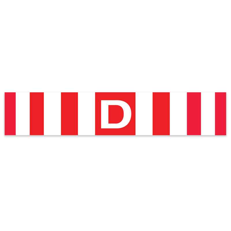TS8131 Illuminated Light-Up Pilot Car Sign Red/White "D" Insert (71.5 in x 13.5 in) 