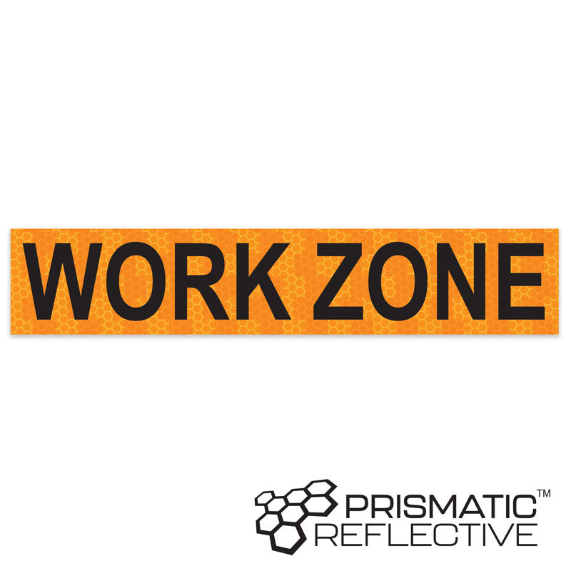 TS8134 Illuminated Light-Up Pilot Car Sign Reflective Orange/Black WORK ZONE Insert (71.5 in x 13.5 in) 