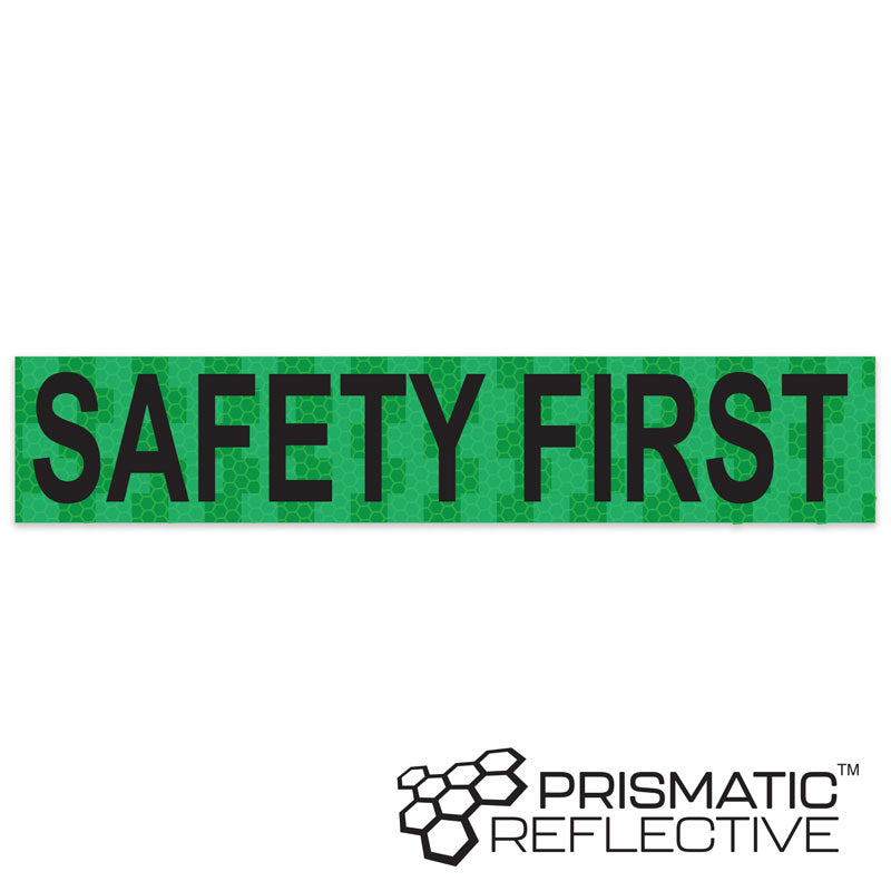 TS8136 Illuminated Light-Up Pilot Car Sign Reflective Green/Black SAFETY FIRST Insert (71.5 in x 13.5 in) 