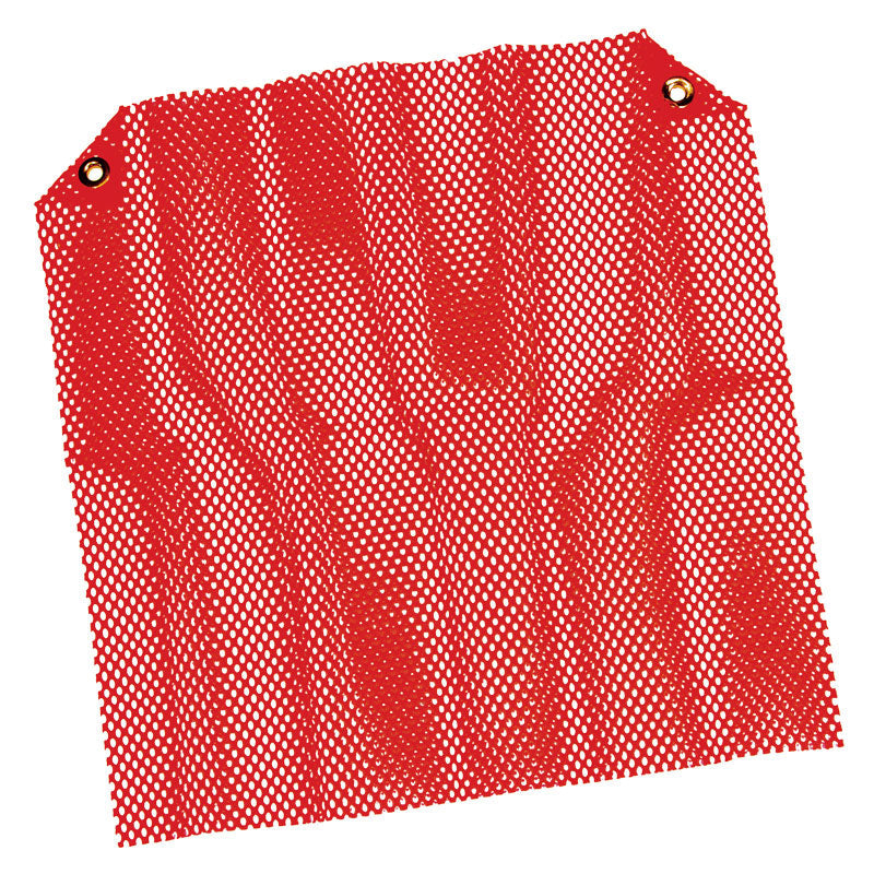 TS8305RD Red Heavy Haul Polyester Jersey Transport Flags Mounted on Rigid Wire with Loop (18 in x 18 in)