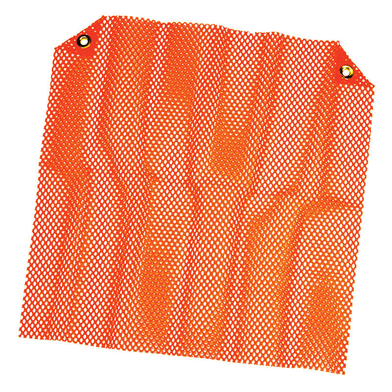 TS8303 Blaze Orange Heavy Haul Polyester Jersey Transport Flags (18 in x 18 in)