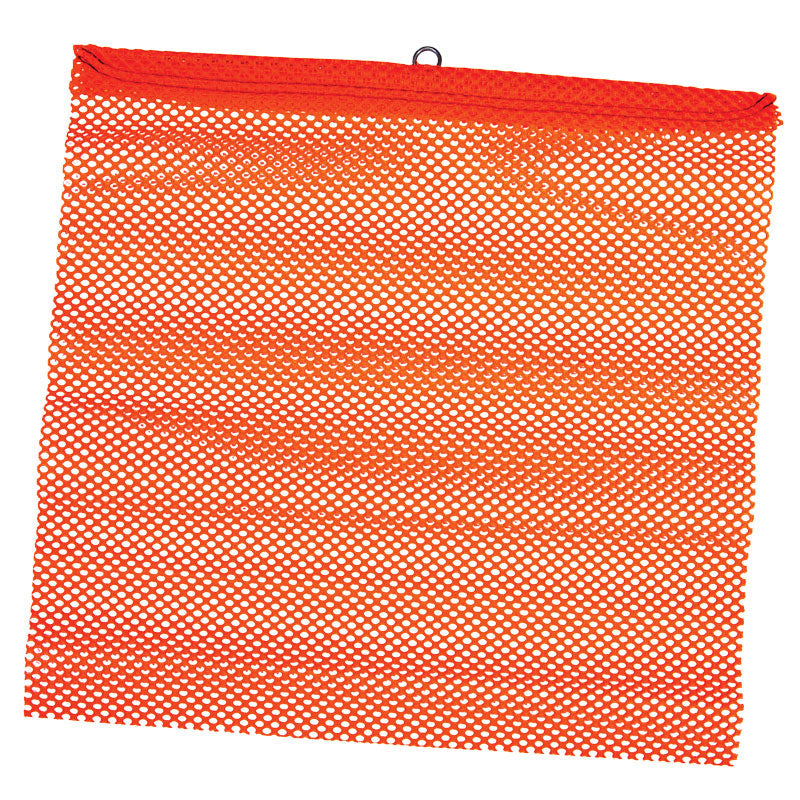 TS8305OR Blaze Orange Heavy Haul Polyester Jersey Transport Flags Mounted on Rigid Wire with Loop (18 in x 18 in)