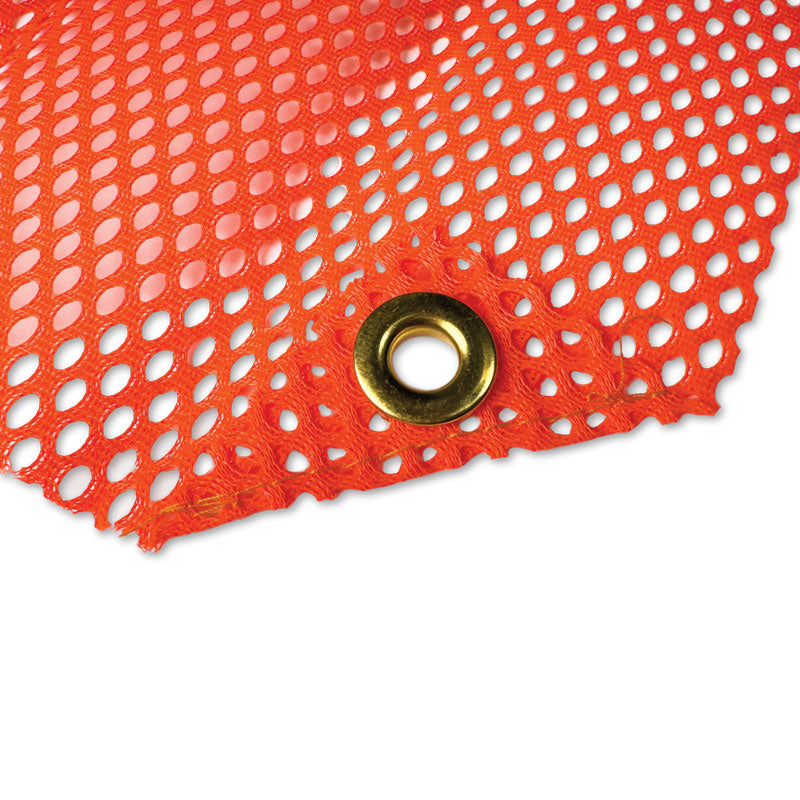 TS8303 Heavy Haul Polyester Jersey Transport Flags (18 in x 18 in) close up of grommet