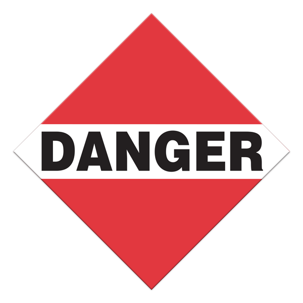DANGER, MIXED LOADS International TDG Dangerous Goods Placards (100 /pkg)