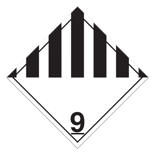 Class 9 MISCELLANEOUS PRODUCTS International TDG Dangerous Goods Placards (100 /pkg)