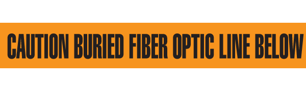 UT3305 CAUTION BURIED FIBER OPTIC LINE BELOW Orange/Black Underground Utility Marking Warning Roll Tape (3 in x 1,000 ft)