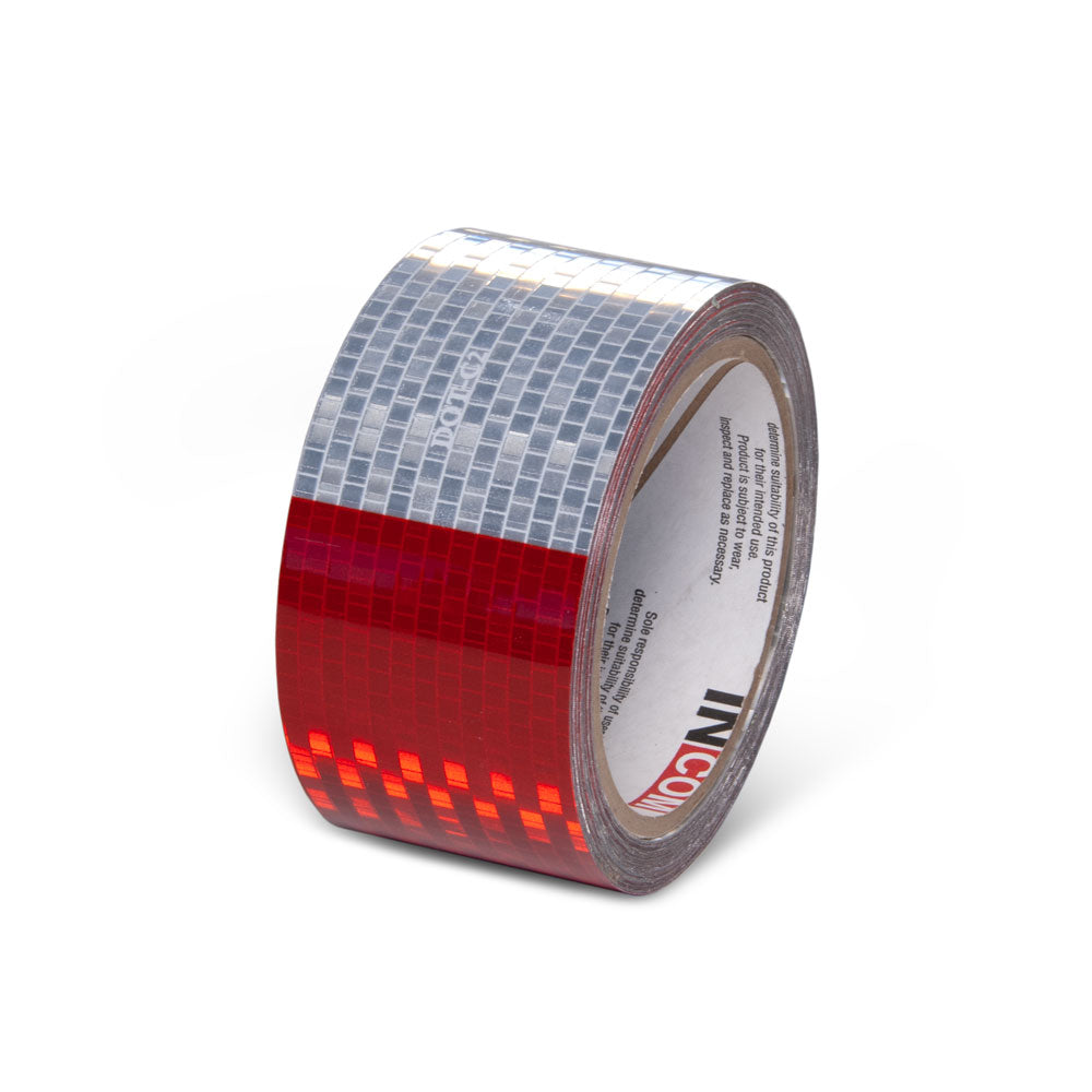 V57203SR DOT Conspicuity Adhesive Reflective Trailer Tape (7in /11 in white/red pattern) 2 in x 30 ft
