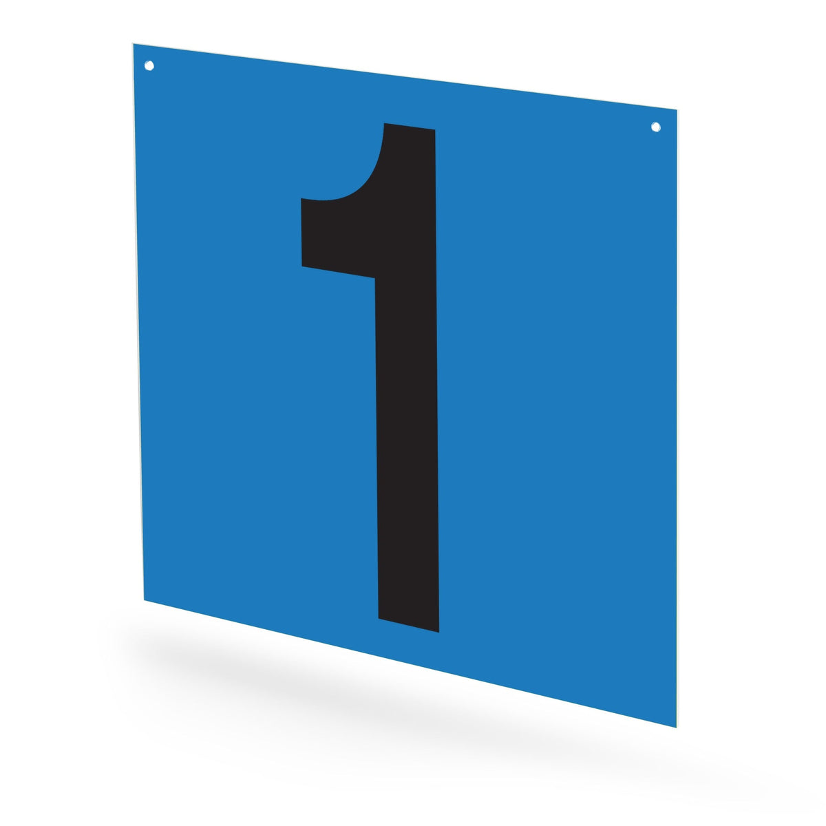 WM22PK01B Heavy Duty Warehouse Aisle Location Signs (22 in x 22 in) Consecutively Numbered (10 /pkg) Numbers 1-10 Blue