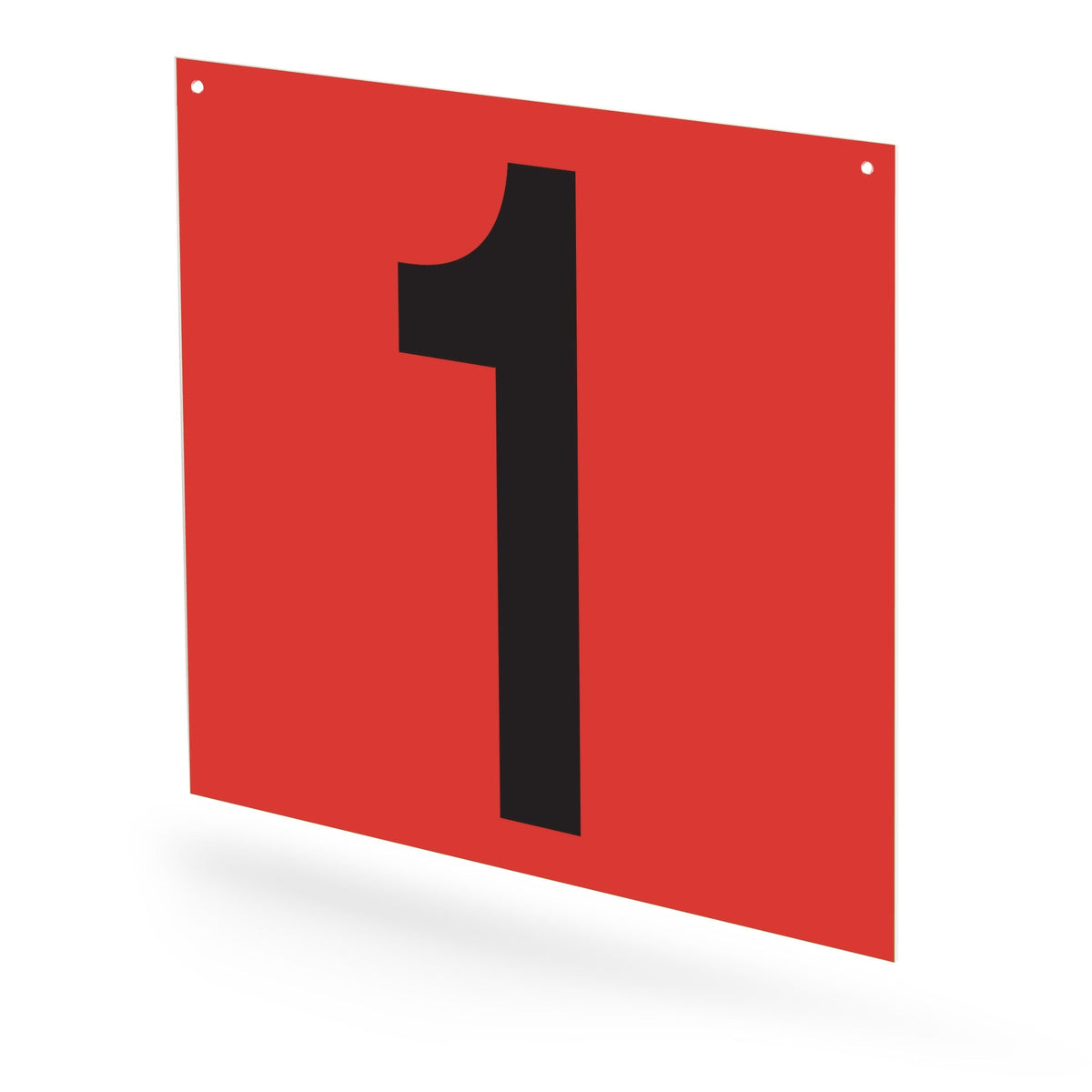 WM10PK01R Heavy Duty Warehouse Aisle Location Signs (12 in x 10 in) Consecutively Numbered (10 /pkg) Numbers 1-10 Red
